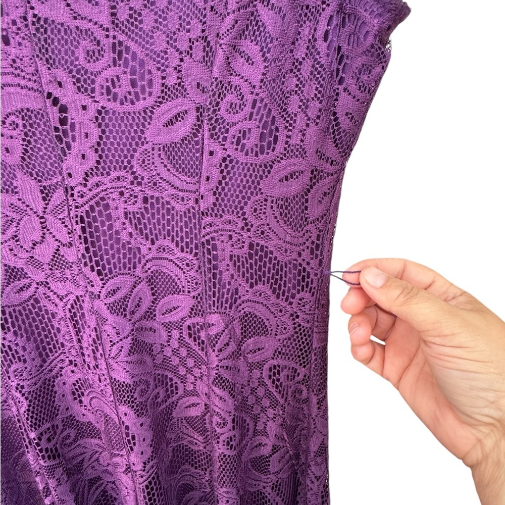 Candelite Purple Floral Formal Dress size Small - Picture 9 of 9